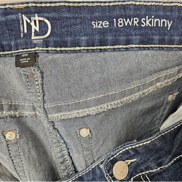 New Directions Jeans Women's 18WR (38x27.5) Blue Mid-Rise Ankle Skinny GUC - Picture 3 of 10